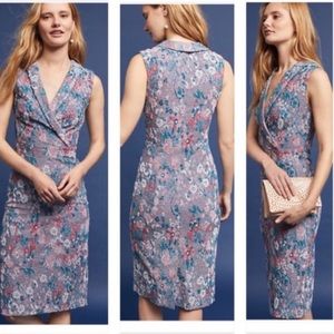 Maeve jacquard sleeveless midi dress